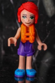 Lego Minifigure- frnd210 Friends Mia - Dark Blue Wetsuit, Life Jacket, 41315