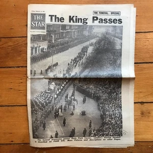 The Star Newspaper Feb 15 1952 King George VI - Picture 1 of 1