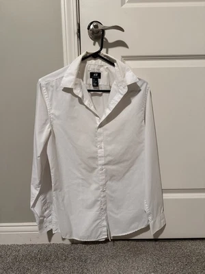 Camisa de vestir blanca ajustada de H&M para hombre - fácil planchar, talla M (151/2 / 39 EUR) Foto 1 de 2