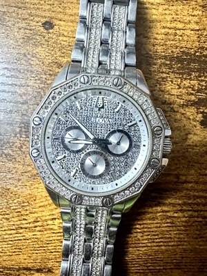 Relógio masculino Bulova cristal otava aço inoxidável prata 42 mm 96C134 - Imagem 1 de 4