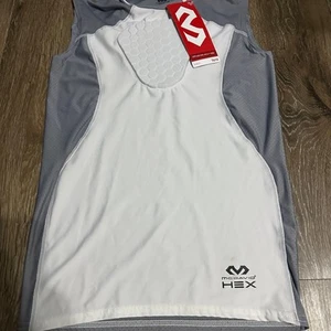 McDavid Hexpad Hex Sternum Mesh Top XL Grey/White NWT - Picture 1 of 4