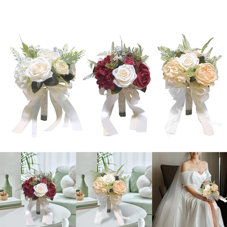 Wedding Bridal Bouquet Tossing Bouquet Elegant Decorations Fake Rose for - Image 1 of 1
