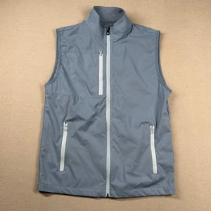Footjoy Vest Mens SM Tempo Series Full Zip Golf Wind Water Light Gray - Picture 1 of 10