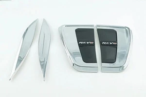 SET FRONT CHROME WHEEL ARCH TRIM-CHROME HOOD GARNISH FOR TOYOTA HILUX REVO2015 - Picture 1 of 5