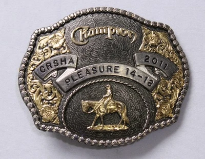 Montana Silversmiths CRSHA 2011 Pleasure Class Champion Belt Buckle SV3 Multi OS - Image 1 of 4