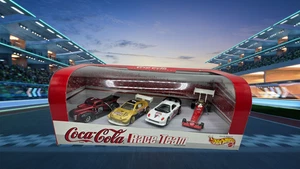 Hot Wheels Coca-cola Edizione Speciale Race Team Set 4 Auto Diecast - Foto 1 di 7