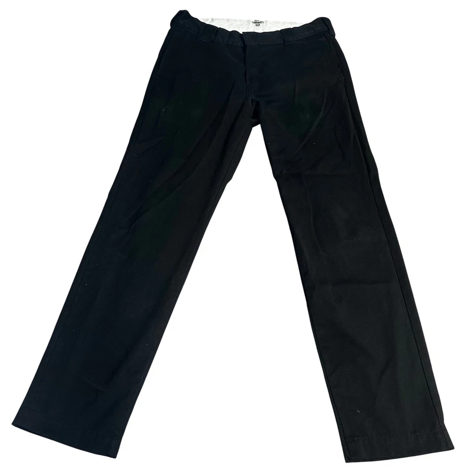 Pantalones chinos de trabajo Carhartt negros calce recto para hombre talla 30x30 Foto 1 de 4