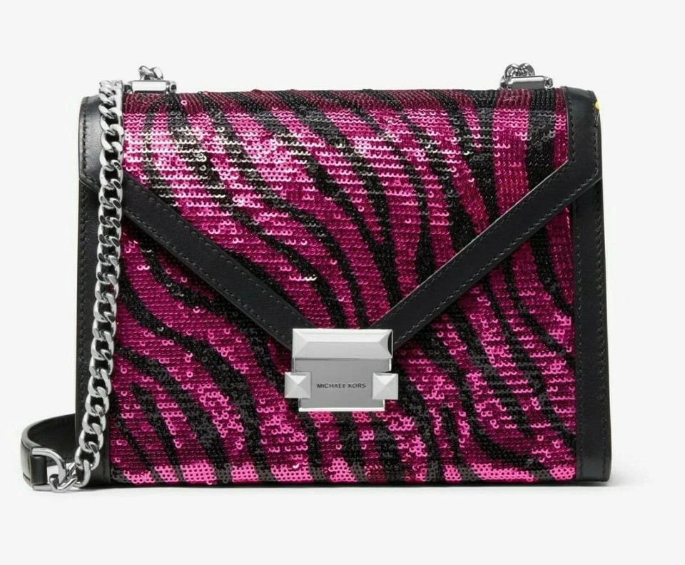 NUEVO CON ETIQUETAS HOMBRO/X-BODY MICHAEL KORS WHITNEY BERRY LENTEJUELAS Foto 1 de 4