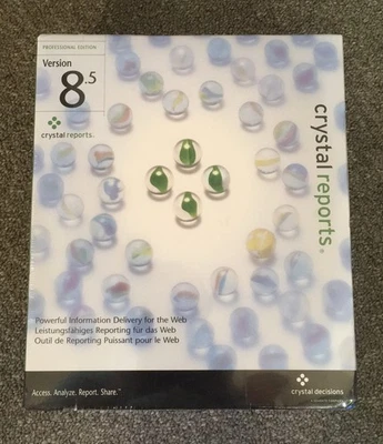 Crystal Reports 8.5 Professional For Windows - New Factory Sealed Retail Box - Image 1 of 2