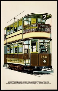 Nottingham Corporation Tramways No146 Tram Postcard - Picture 1 of 2