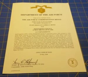 2008 DIPARTIMENTO DELL'AERONAUTICA MILITARE MEDAGLIA ENCOMIO CERTIFICATO - Foto 1 di 7