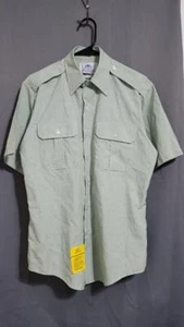 US Army  DSCP Short Sleeve Shirt Light Green AG415 Size: (15 1/2) #23oa - Picture 1 of 3