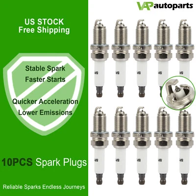 10× Platinum Spark Plugs For 2007-2011 Audi S6 5.2L V10 - Image 1 of 4