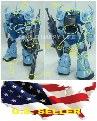 Metal Detail Up Part Set For Bandai MG 1/100 MS-07B-3 B3 Gouf Custom ❶USA❶ - Image 1 of 4