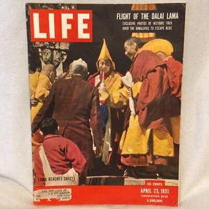 Vintage Life Magazine April 23 1951 Flight Of The Dalai Lama Escape From Reds - Picture 1 of 10