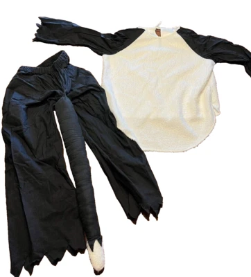 Black Cat Costume Kids Halloween Probably Handmade Long Tail - Image 1 of 4