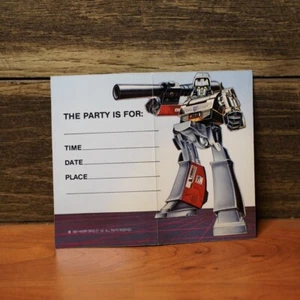 Vintage 1984 Transformers Party Invitations 12 Loose Opened With Signs Of Wear - Picture 1 of 3