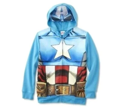 The Avengers CAPTAIN America Hoodie NEW Boy's size 8 Avengers Costume Jacket NWT - Image 1 of 4