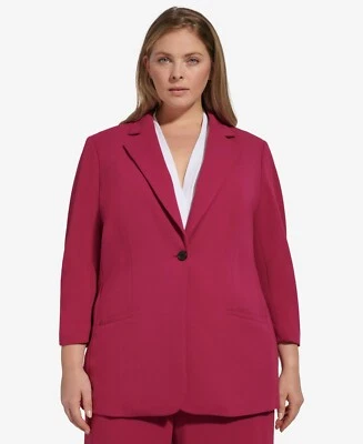 CHAQUETA BLAZER NUEVA CALVIN KLEIN ROSA PÚRPURA TALLA 20 W MUJER MÁS $149 Foto 1 de 3