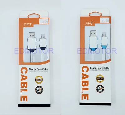 5ft Micro USB Data Sync Charger Charging Cable Cord LG PS4 Xbox One Controller - Image 1 of 2