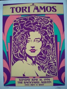 PÓSTER DE DAVID DEAN FIRMADO TORI AMOS SERIGRAFIADA - Imagen 1 de 3