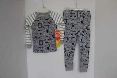 Conjunto de PIJAMA 2T Wonder Nation Gris Leones Niños NUEVO con etiquetas Manga Larga/Piernas Foto 1 de 4