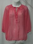 Gap Size S Sheer Pink Floral 3/4 Sleeve Top