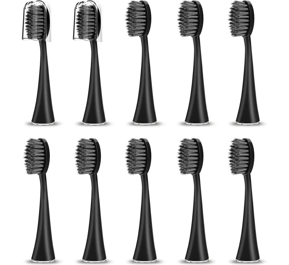 10x Toothbrush Heads Compatible with Ordo Sonic Lite / Ordo Sonic+ BLACK GUN10 - Image 1 of 1