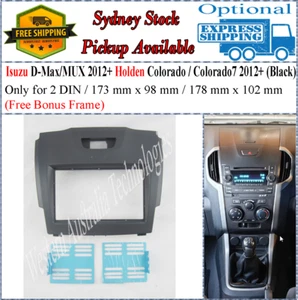 Fascia facia Fits Isuzu D-Max DMAX 2012+ Double Two 2 DIN Dash Kit - Picture 1 of 4