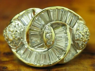 14kt 585 Gelbgold Ring mit 5,72ct Zirkonia Besatz / 9,9g / RG 57 - Bild 1 von 4