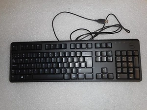 Genuine Dell DJ484 Black USB Canadian French-English Multilingual Keyboard - Picture 1 of 2