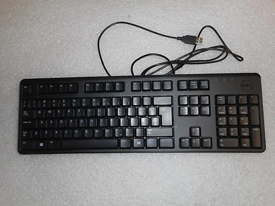 Genuine Dell DJ484 Black USB Canadian French-English Multilingual Keyboard - Image 1 of 2