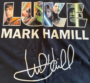 Star Wars LUKE Skywalker Mark Hamill black graphic cotton mens 2XL - Picture 1 of 3