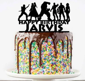 Vengadores Marvel CUALQUIER COLOR Personalizado PLÁSTICO Cake Topper No Oficial - Imagen 1 de 4