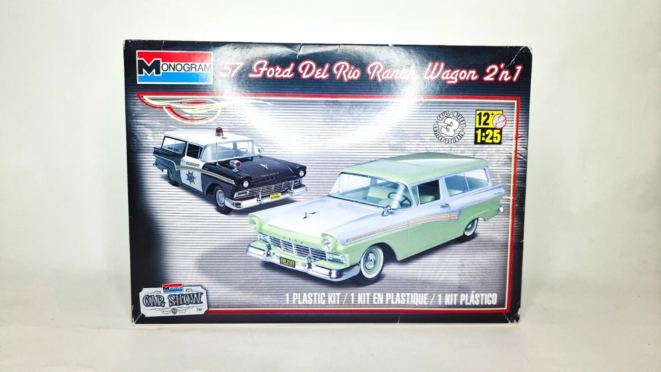 Monogram '57 Ford del Rio Ranch Wagon 2 in 1. Scala 1/25. Rarity. Mint boxed - Immagine 1 di 3