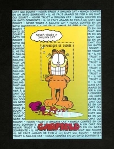Guinea 2000 - Cartoni animati di Garfield, Never Trust a Smiling Cat - Foglio souvenir - nuovo di zecca - Foto 1 di 1