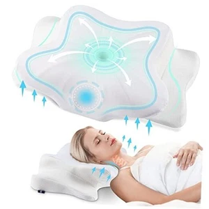 Cervical Pillow for Neck and King Size 27.56"Lx16.54"Wx5.51"H White - Picture 1 of 7
