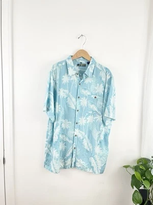 Camisa De Colección Campia Azul Palmera Hawaii Manga Corta Para Hombre’s XL Foto 1 de 4