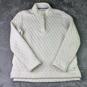 Southern Tide Womens Quilted Pullover Marshmellow Cream White Size Medium - Picture 1 of 8