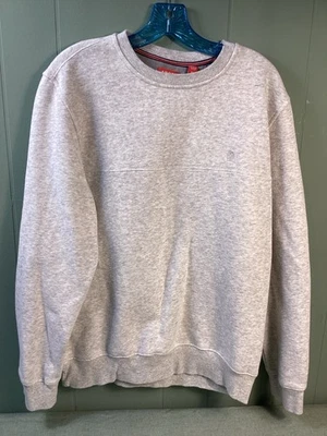 Sudadera Izod Polar Cuello Redondo Para Hombres Talla S Gris Claro Pullover Top Suave Informal Foto 1 de 4