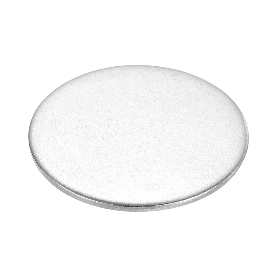 Stainless Steel Disc, 3 1/5" Dia.x0.08" Thick Stamping Blanks Tags Pack of 4 Foto 1 de 4