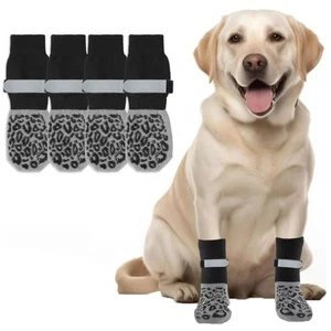 4PCS Anti-Slip Cozy Dog Socks Anti-Scratch Paw Protector Knitted Socks Indoor - Picture 1 of 8