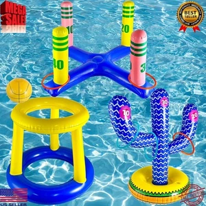 Pool Spielzeug Spiele Set, aufblasbarer Reifen & Ring werfen für Kinder, Jugendliche, Erwachsene - Bild 1 von 6