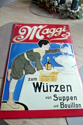 MAGGI altes  BLECH - Werbeschild   59 x 39 cm v on B.  Wennerberg - Bild 1 von 4