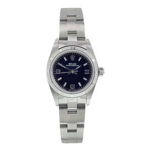 Rolex Oyster Stainless Steel Black Dial 24mm Automatic Women’s Watch 67180 - Picture 1 of 11