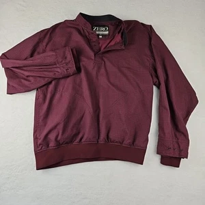 Zero Restriction Golf Jacket Windbreaker Mens Med Purple Black Houndstooth Vtg - Picture 1 of 9