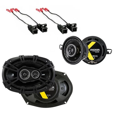 Fit Oldsmobile Cutlass Ciera 1990-1994 Factory Speaker Upgrade Kicker DS Package - Image 1 of 4