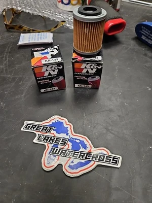 Qty 2 K&N KN-143 Oil Filter YAMAHA TTR225 TTR230 TW200 XT125 XT200 XT225 XT350 - Image 1 of 4