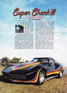 1984 CORVETTE SUPER SHARK III - MOTION PERFORMANCE ~ ORIGINL 3-PAGE ARTICLE / AD - Imagen 1 de 1