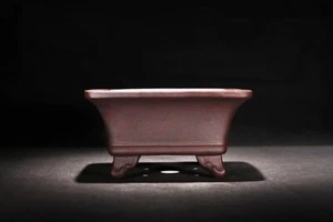 Maceta china vintage de arcilla Yixing Zisha de 6,5 pulgadas, decoración de bonsái de orquídea hecha a mano - Imagen 1 de 6